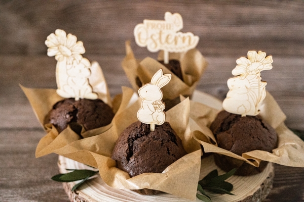 Cake Topper Muffin Stecker Set Osterhasen